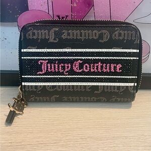 Juicy Couture Black Wallet with Pink Logo NWOT